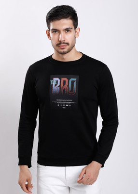 HIGHTRIBE Printed Men Round Neck Black T-Shirt