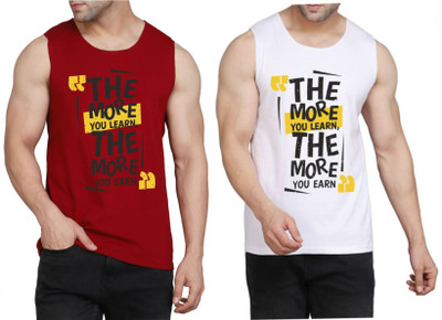Restore Printed Men Round Neck Maroon, White, Multicolor T-Shirt