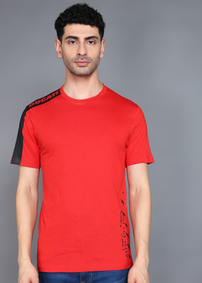 DUCATI Printed Men Round Neck Red T-Shirt