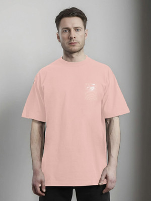 Moda Rapido Printed Men Round Neck Orange T-Shirt