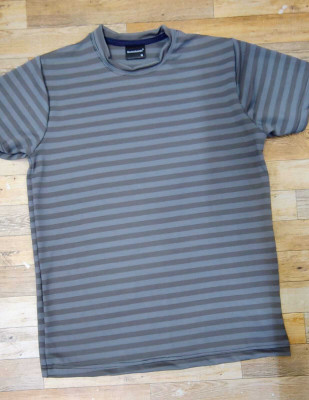 GALAXYGARMENTS Striped Men Round Neck Grey T-Shirt