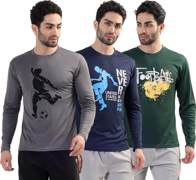 Garmin Printed Men Round Neck Multicolor T-Shirt