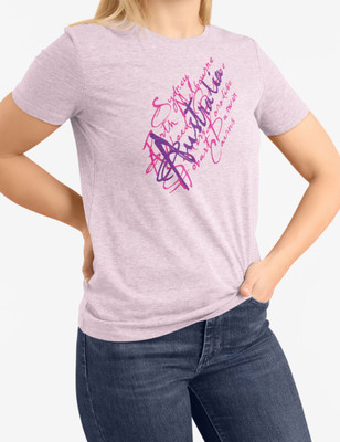 Star Souvenirs Printed Couple Round Neck Pink T-Shirt