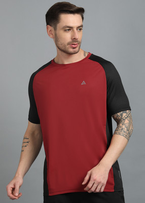 Adrenex Colorblock Men Round Neck Multicolor T-Shirt