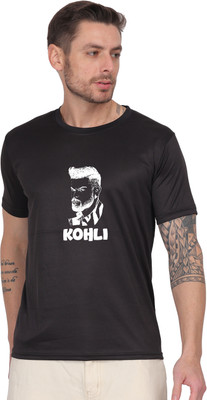 Buzzbloom Graphic Print Men Round Neck Black T-Shirt