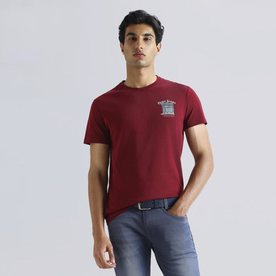 Pepe Jeans Graphic Print Men Crew Neck Red T-Shirt
