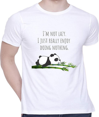 ROYALTRADERS Printed Men Round Neck White T-Shirt