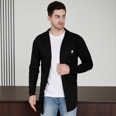 FARICON Solid Men Round Neck Black T-Shirt