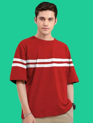 Teezler Printed Men Round Neck Red T-Shirt