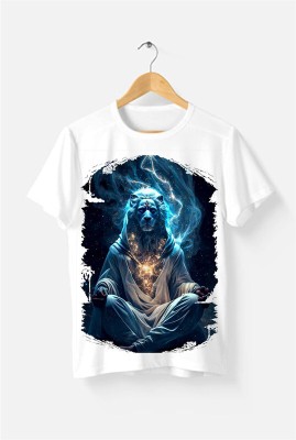 HamsaMART.com Printed Men Round Neck White T-Shirt