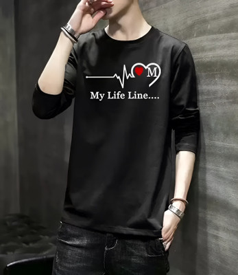 Attirea Graphic Print Men Round Neck Black T-Shirt