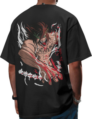 Dhakku Graphic Print Men Round Neck Black T-Shirt