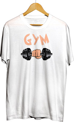 THE PRINT PLATTER Graphic Print Men Round Neck White T-Shirt
