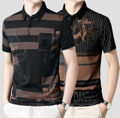 ENDGAME Printed Men Polo Neck Multicolor T-Shirt