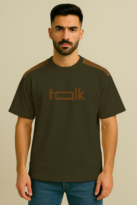 Culish Trend Printed, Colorblock Men Round Neck Green T-Shirt