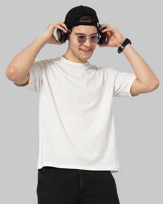 ZubyDuby Solid Men Round Neck White T-Shirt