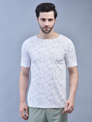 Shiv Naresh Printed Men Round Neck White T-Shirt