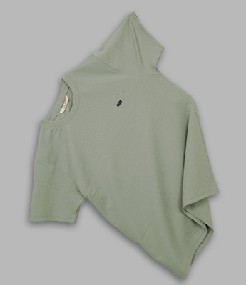 HIKNOCK Solid Men Round Neck Light Green T-Shirt