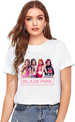 Renowned Printed Women Round Neck White T-Shirt