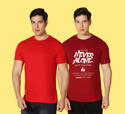 WOOSTRO Typography Men Round Neck Multicolor T-Shirt