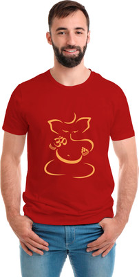 SmarTee Street Printed Men Round Neck Red T-Shirt