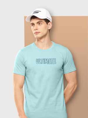 INVICTUS Self Design Men Round Neck Blue T-Shirt