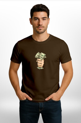 Swaydem Printed Men Round Neck White T-Shirt