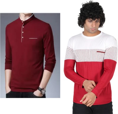 Pachirisu Printed Men Round Neck Maroon, Red T-Shirt