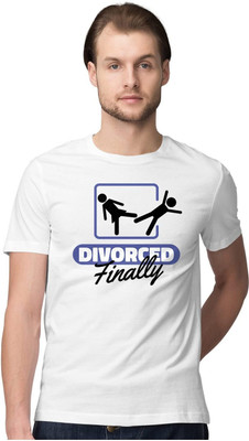 KRYONIX Printed Men Round Neck White T-Shirt