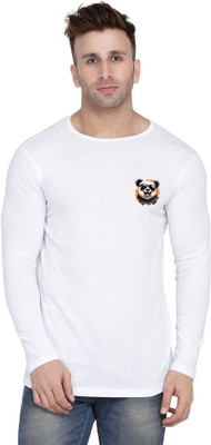 tfurnish Printed Men Round Neck White T-Shirt