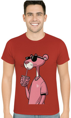 DGC Printed Men Round Neck Maroon T-Shirt