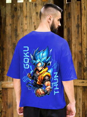 TeeTops Printed Men Round Neck Blue T-Shirt