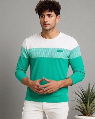 Autna Printed Men Round Neck Green T-Shirt