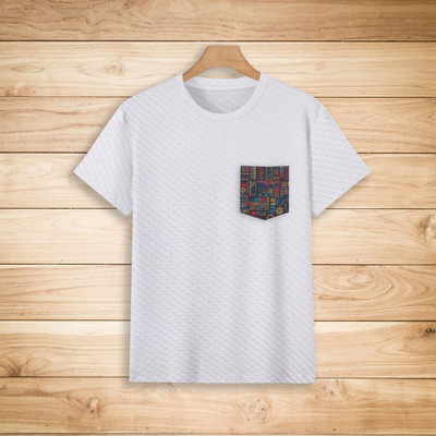 TANNU FAB Self Design Men Round Neck White T-Shirt