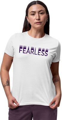 Fighterhero Printed Women Round Neck White T-Shirt