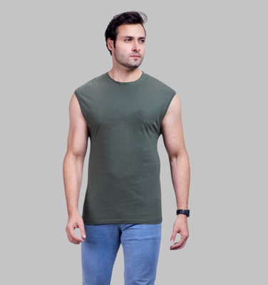 I&D Solid Men Round Neck Multicolor T-Shirt