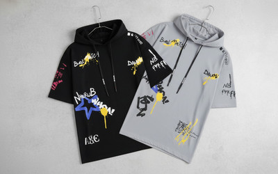 cnw Printed Men Hooded Neck Multicolor T-Shirt