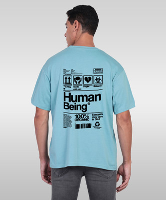 METRONAUT Printed Men Round Neck Blue T-Shirt