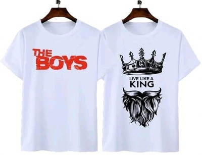 Walther Printed Men Round Neck White T-Shirt
