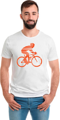 SmarTee Street Printed Men Round Neck White T-Shirt