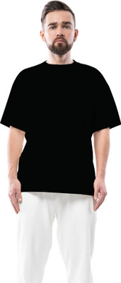 PUGAROO Printed Men Round Neck Black T-Shirt