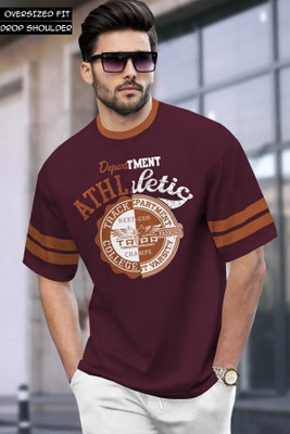 TRIPR Graphic Print Men Round Neck Maroon T-Shirt