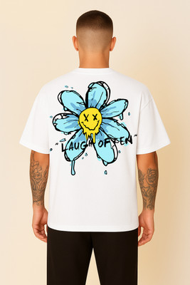 Tshirts Buddy Graphic Print Men Round Neck White T-Shirt