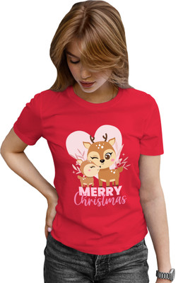 Buy That Trendz Solid Women Round Neck Red T-Shirt