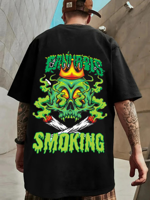 Manlino Graphic Print Men Round Neck Black T-Shirt