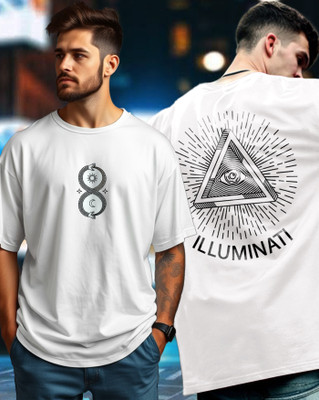 GESPO Printed Men Round Neck White T-Shirt