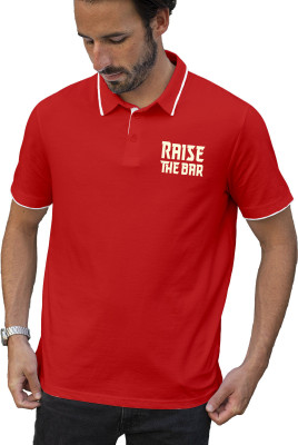 Fighterheero Printed Men Polo Neck Red T-Shirt