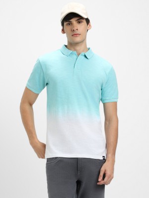 Dennis Lingo Tie & Dye Men Polo Neck Reversible Green T-Shirt