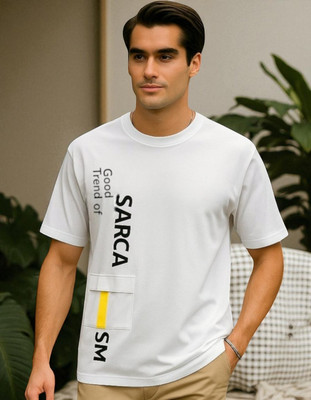 Autna Printed Men Round Neck White T-Shirt