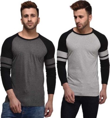 WRODSS Colorblock Men Round Neck Multicolor T-Shirt